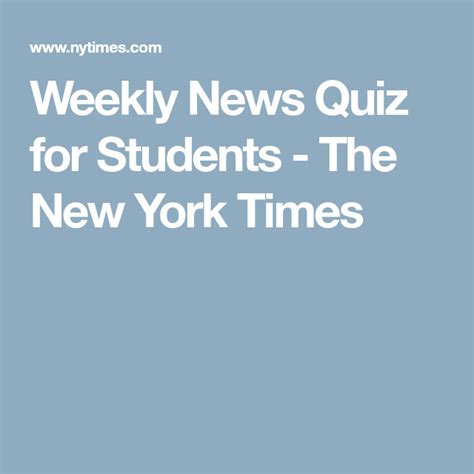 Kenny HolstonThe New York Times. . Nyt friday news quiz